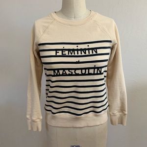 Cream Sèzane Crewneck Feminin et Masculin Sweatshirt Medium